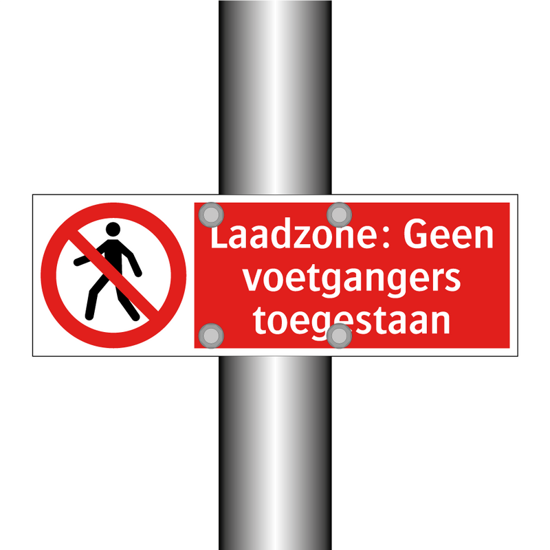 Laadzone: Geen voetgangers toegestaan