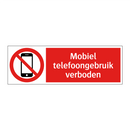 Mobiel telefoongebruik verboden