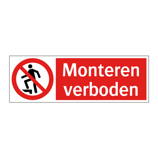Monteren verboden