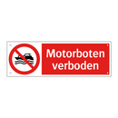 Motorboten verboden
