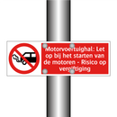 Motorvoertuighal: Let op bij het starten van de motoren - Risico op vergiftiging