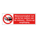 Motorvoertuighal: Let op bij het starten van de motoren - Risico op vergiftiging