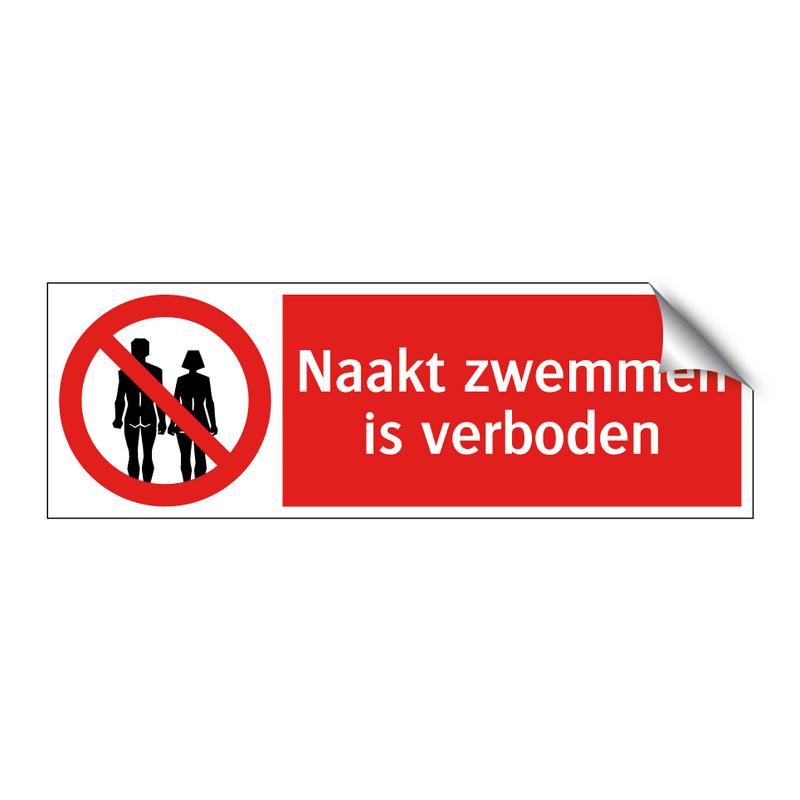 Naakt zwemmen is verboden