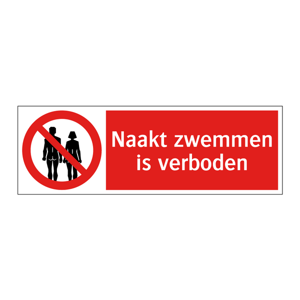 Naakt zwemmen is verboden