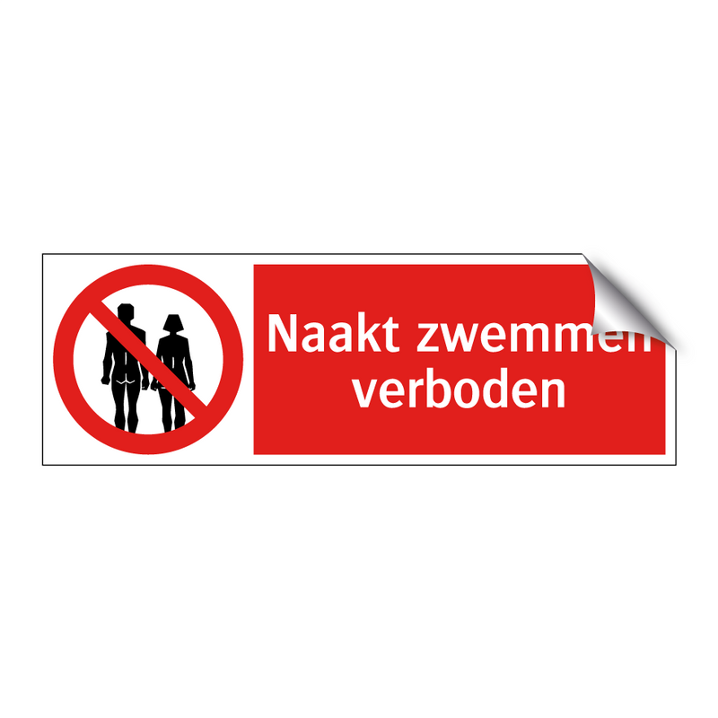 Naakt zwemmen verboden