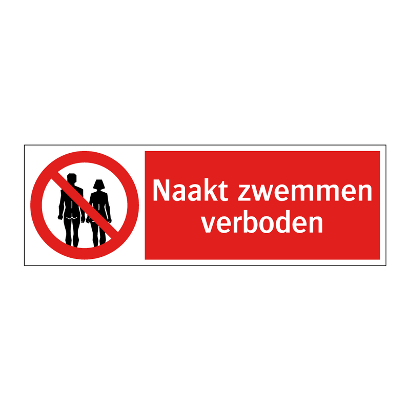 Naakt zwemmen verboden