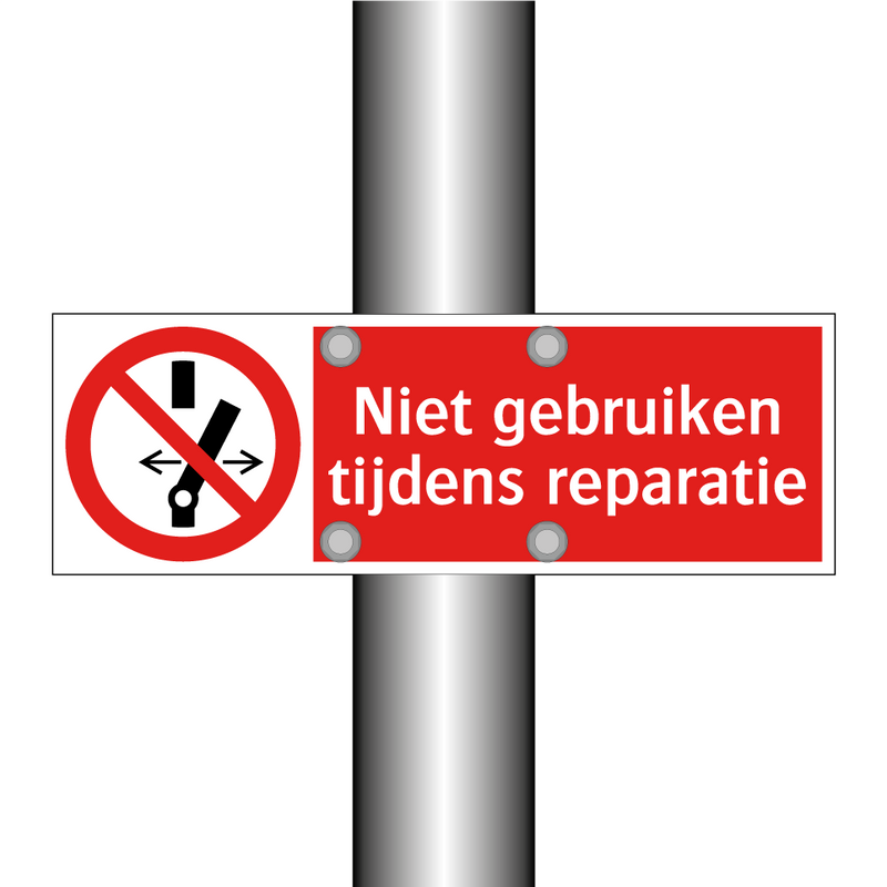 Niet gebruiken tijdens reparatie