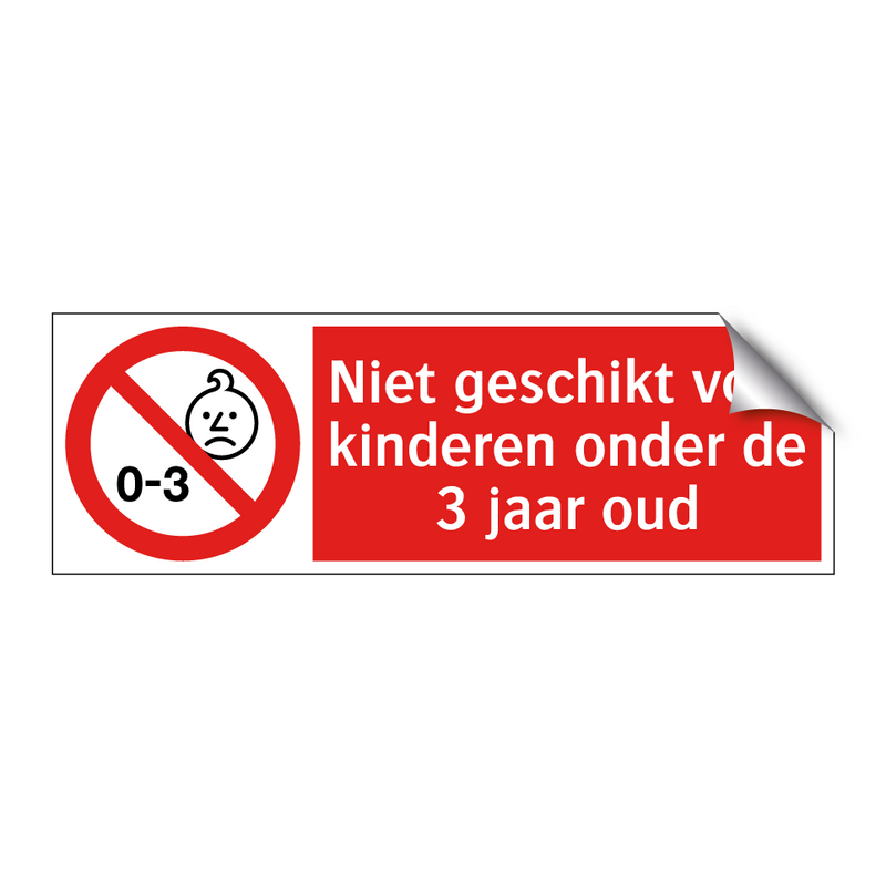Niet geschikt voor kinderen onder de 3 jaar oud