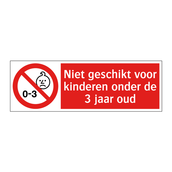 Niet geschikt voor kinderen onder de 3 jaar oud