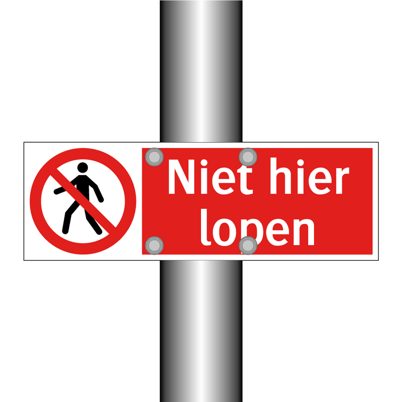 Niet hier lopen