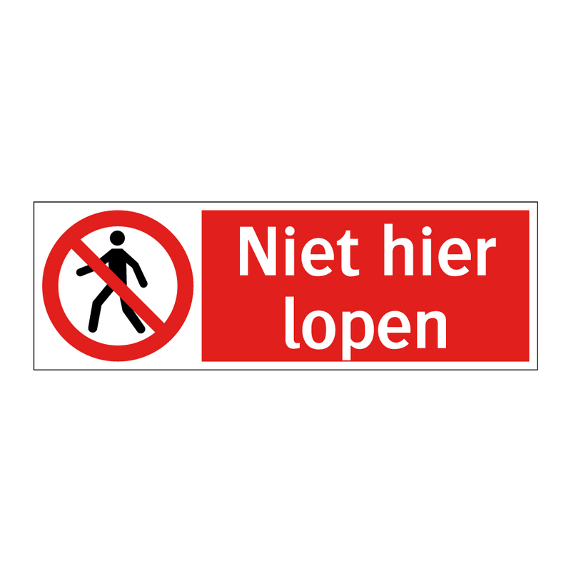 Niet hier lopen