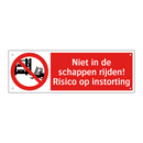Niet in de schappen rijden! Risico op instorting