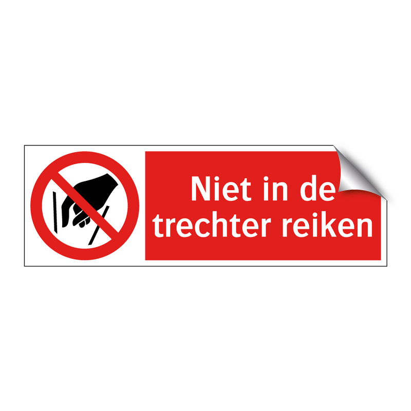 Niet in de trechter reiken