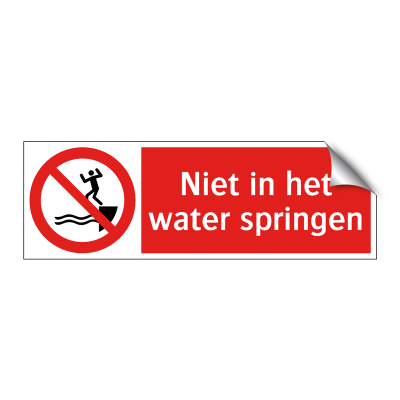 Niet in het water springen