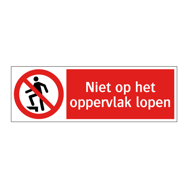 Niet op het oppervlak lopen