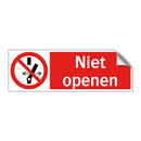 Niet openen