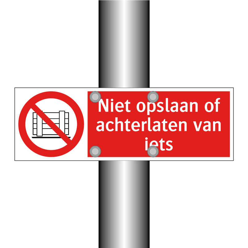 Niet opslaan of achterlaten van iets