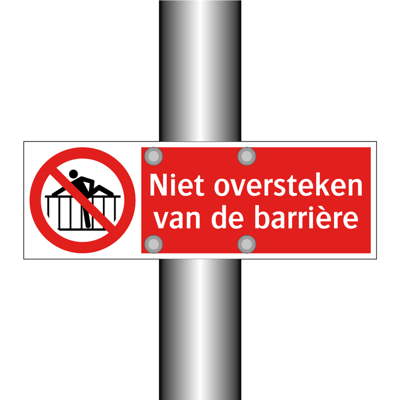 Niet oversteken van de barrière