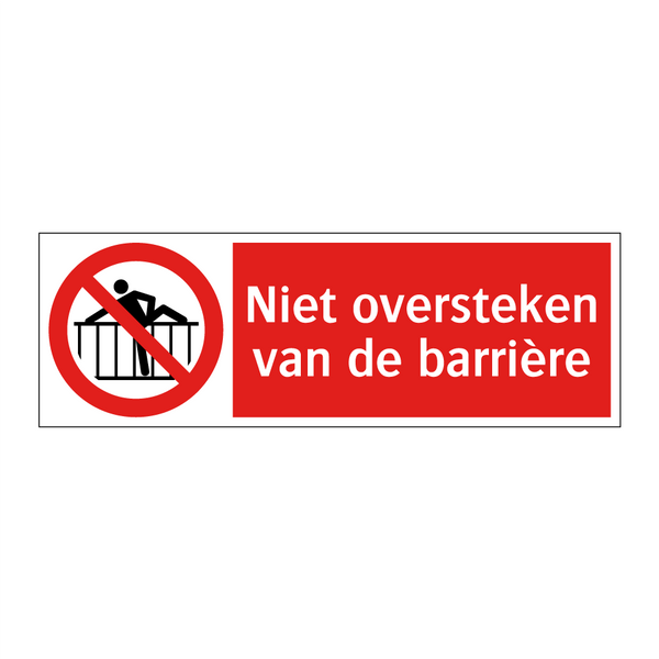 Niet oversteken van de barrière