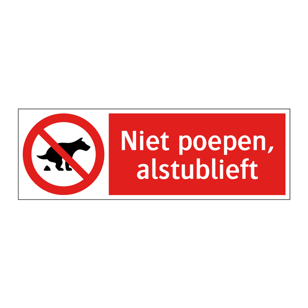 Niet poepen, alstublieft