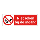 Niet roken bij de ingang