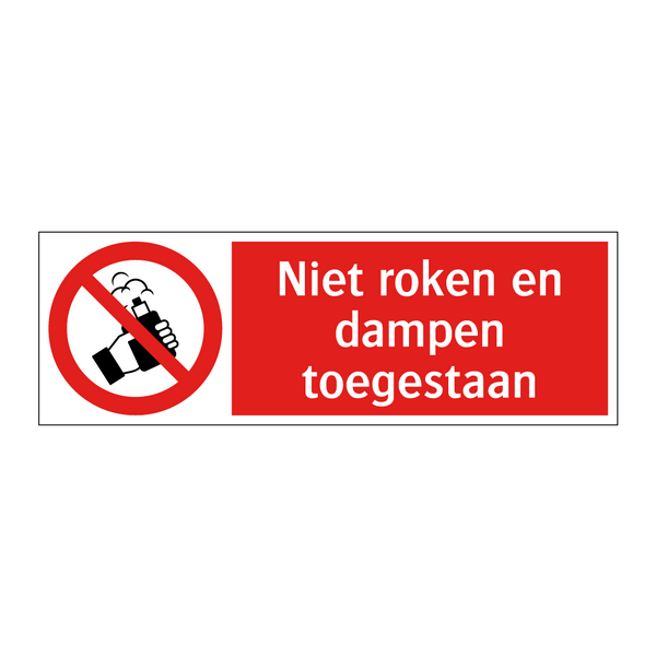 Niet roken en dampen toegestaan