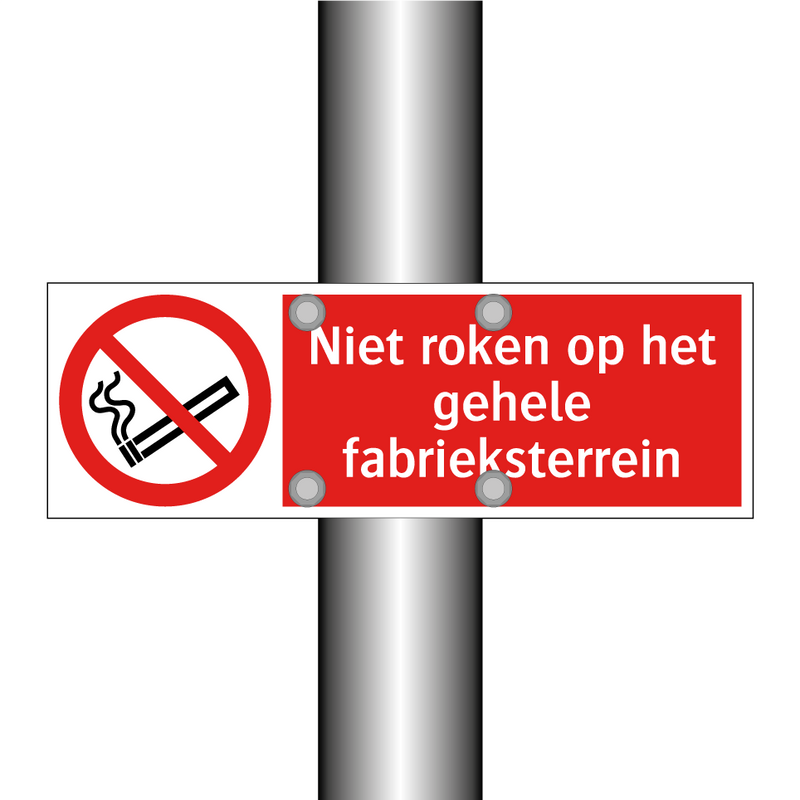 Niet roken op het gehele fabrieksterrein