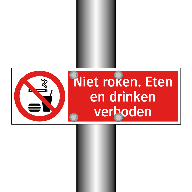 Niet roken. Eten en drinken verboden