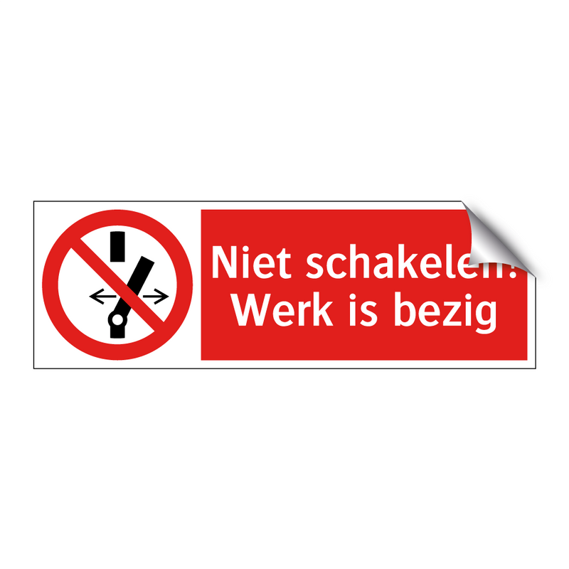 Niet schakelen! Werk is bezig