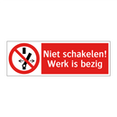 Niet schakelen! Werk is bezig