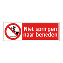 Niet springen naar beneden