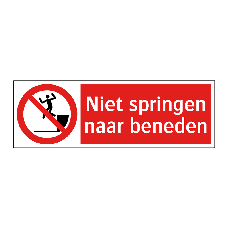Niet springen naar beneden