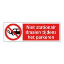 Niet stationair draaien tijdens het parkeren