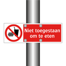 Niet toegestaan om te eten
