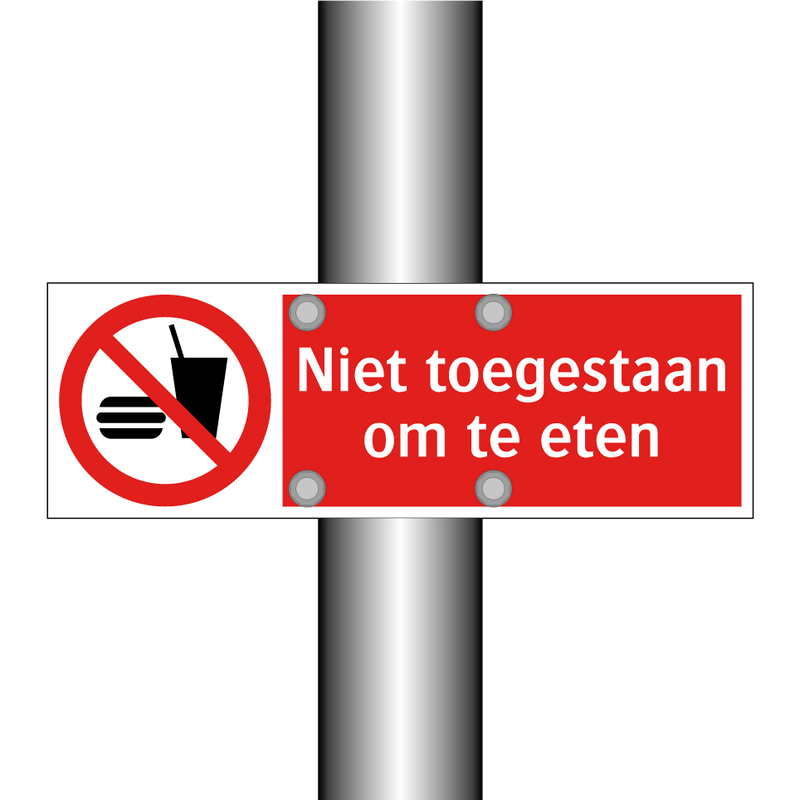 Niet toegestaan om te eten