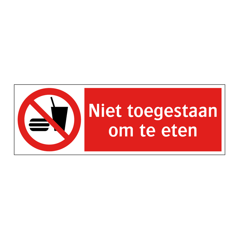 Niet toegestaan om te eten