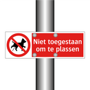 Niet toegestaan om te plassen