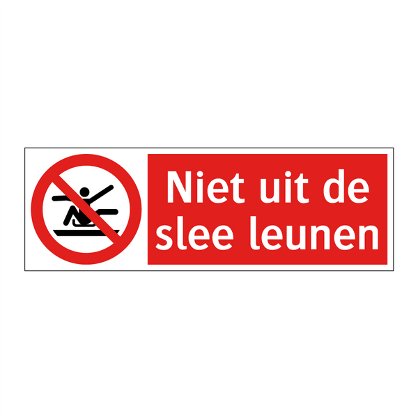 Niet uit de slee leunen