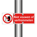 Niet vouwen of verfrommelen