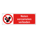 Noten verzamelen verboden