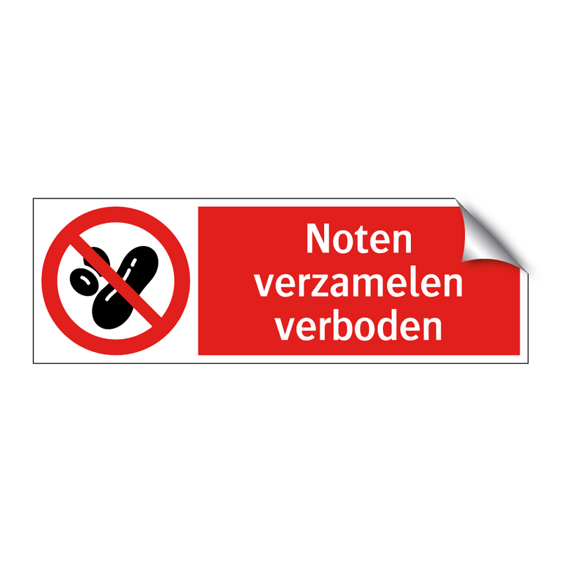 Noten verzamelen verboden