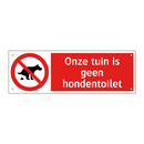 Onze tuin is geen hondentoilet