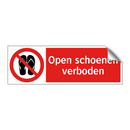 Open schoenen verboden