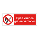 Open vuur en grillen verboden