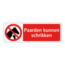 Paarden kunnen schrikken