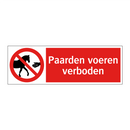 Paarden voeren verboden