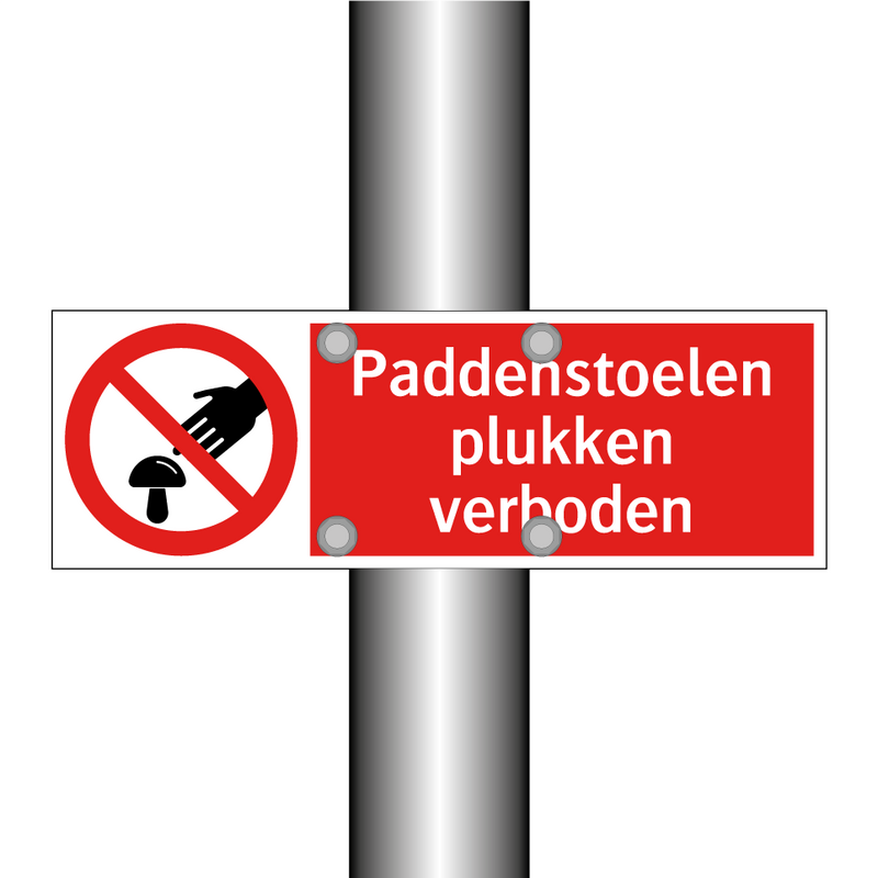 Paddenstoelen plukken verboden