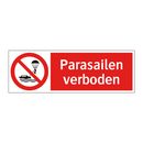 Parasailen verboden