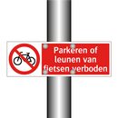 Parkeren of leunen van fietsen verboden