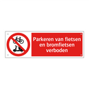Parkeren van fietsen en bromfietsen verboden